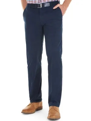 40% OFF GURTEEN Trousers - Longford Lightweight Stretch Cotton Chinos - Navy - Size: 48 REGULAR