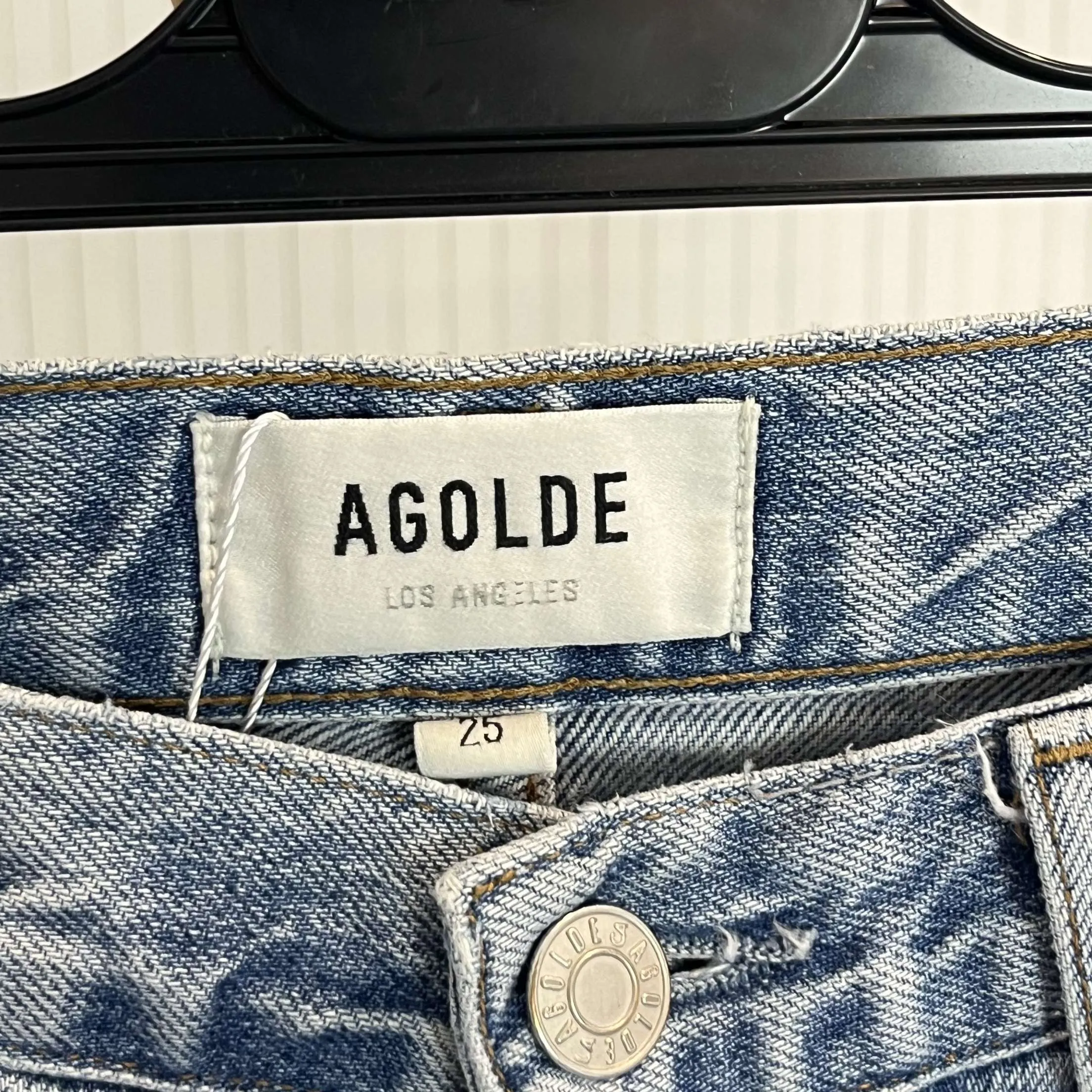 Agolde Pale Wash Slim Fit Jeans XXS