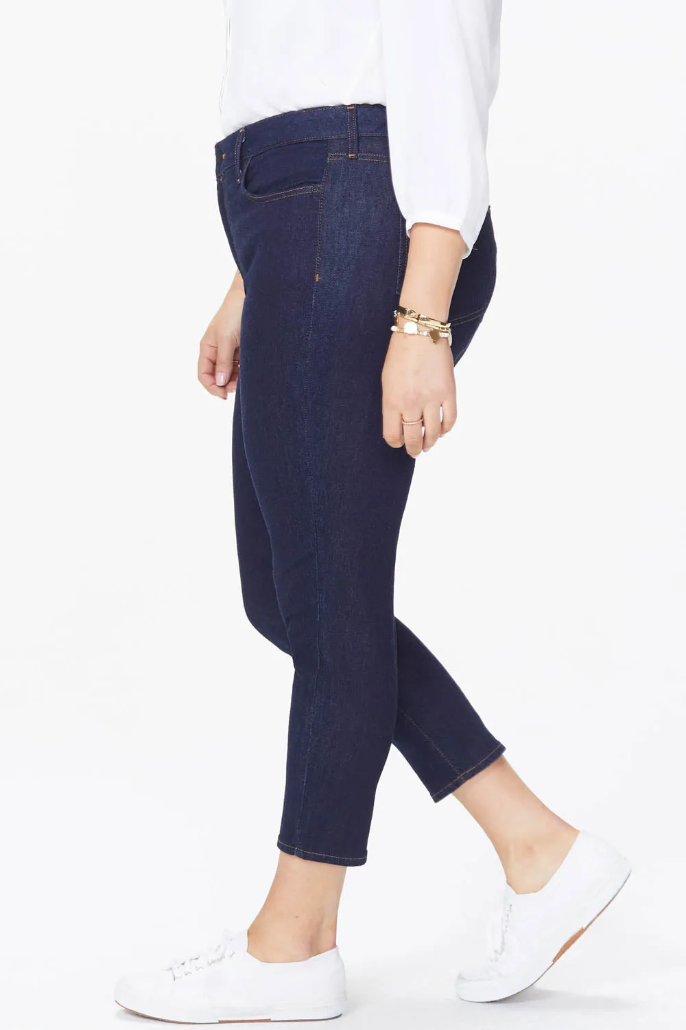 Alina Skinny Ankle Jeans In Plus Size - Rinse