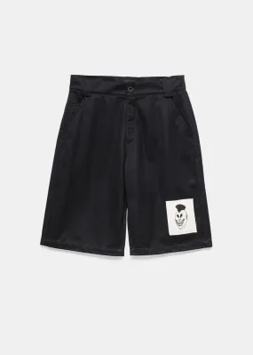 Black Cotton Shorts