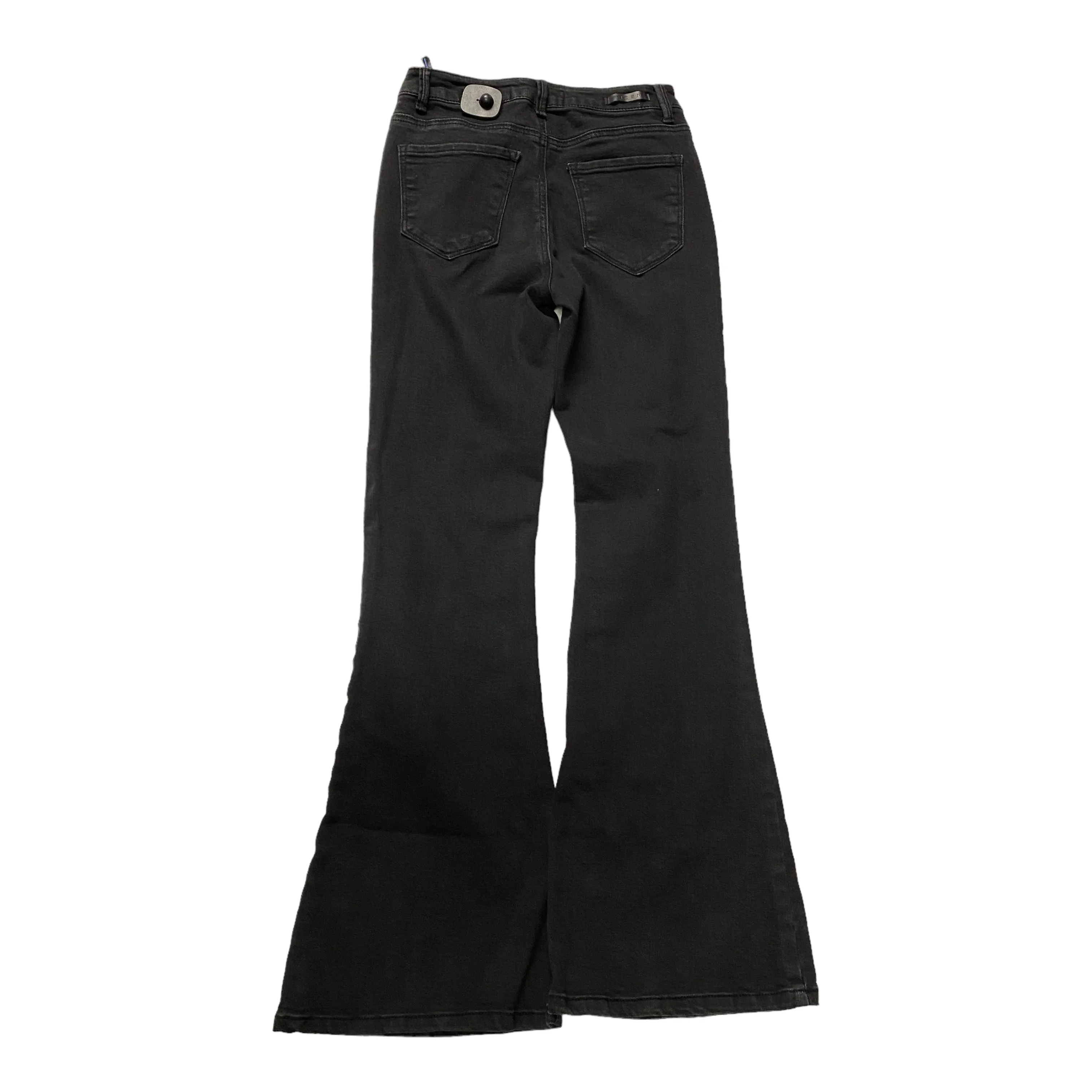 Black Denim Jeans Flared Risen, Size 2