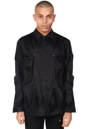 Black Draped Shirt