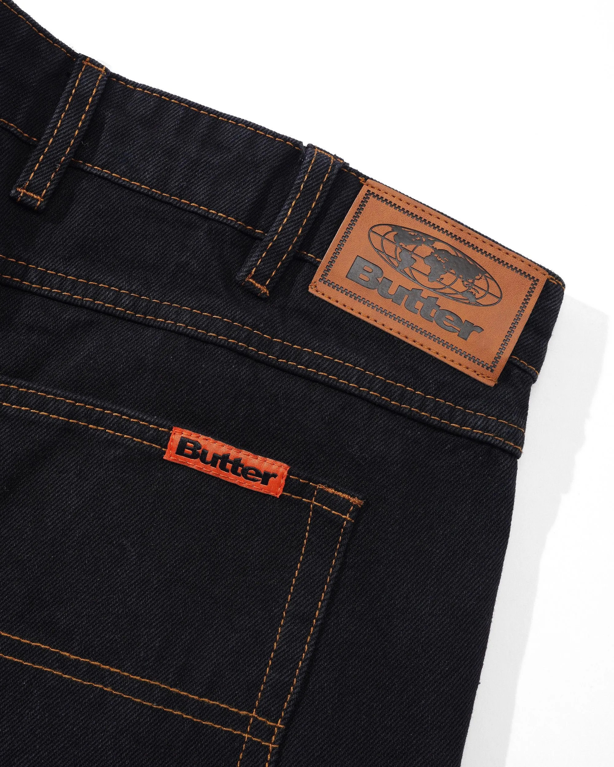 Butter Goods Relaxed Denim Jeans Core Q324 Washed Black