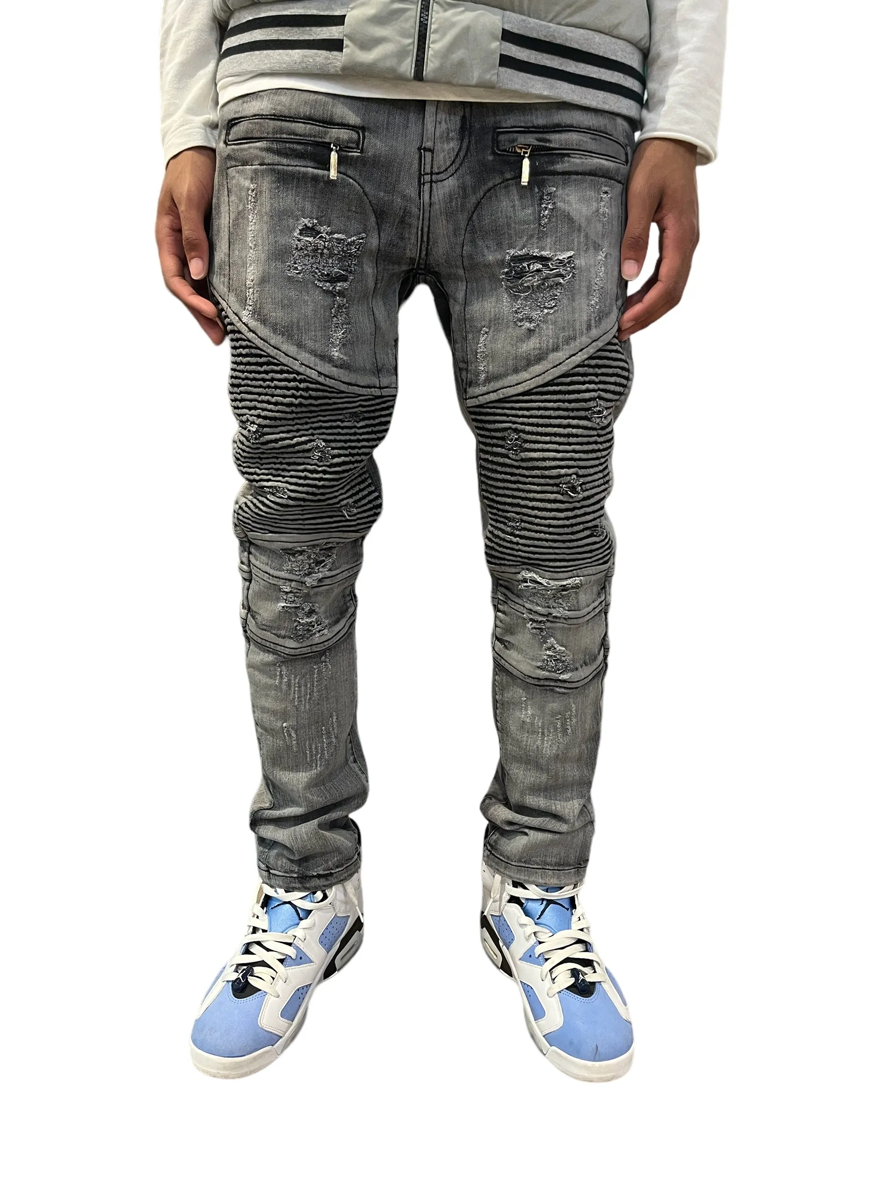 Black/Smoke Grey De Largent Jeans - Enhanced Fit and Durable Fabric