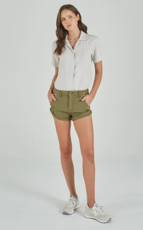 Khaki Denim Shorts