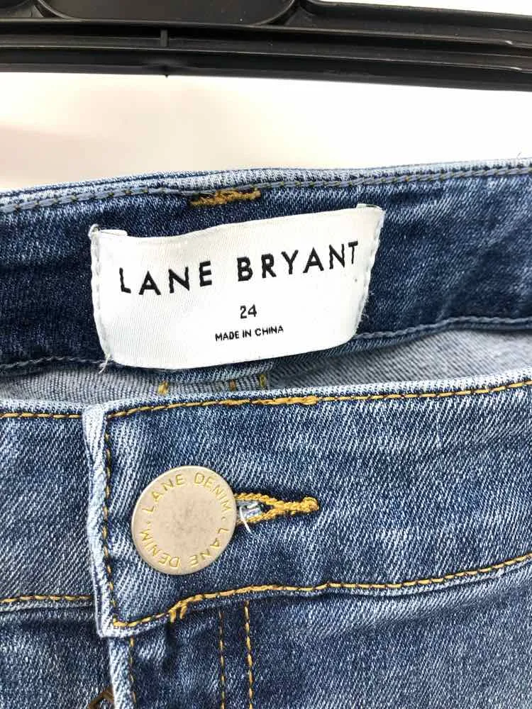 Lane Bryant Size 24 Denim Frayed Jeans