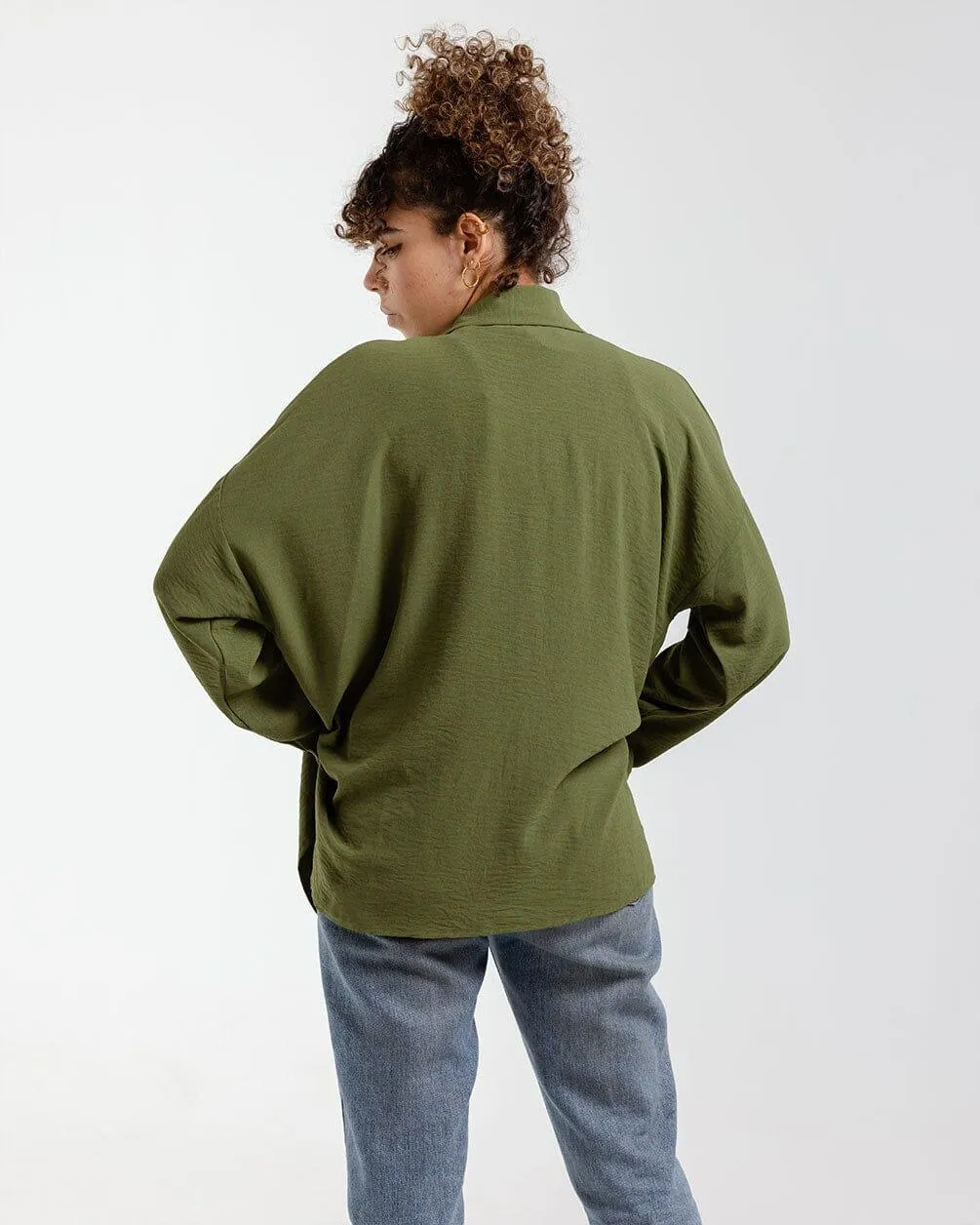 Olive Green Oversized Shirt