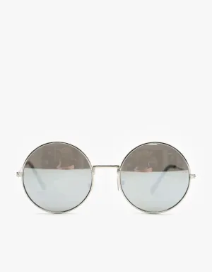 Route One Round Sunglasses - Silver