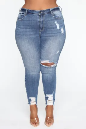 Stretch Ripped Women Plus Size Jeans