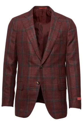 Textured Window Plaid Sport Jacket