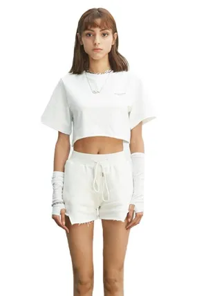 White Crop T-Shirt