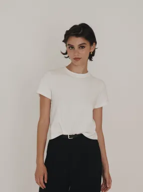 White Cropped T-Shirt